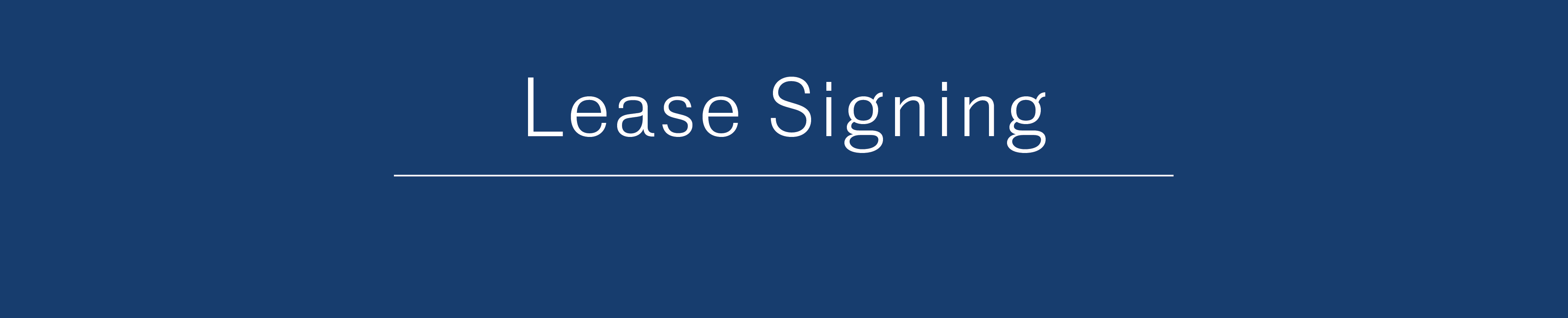 Lease Signing