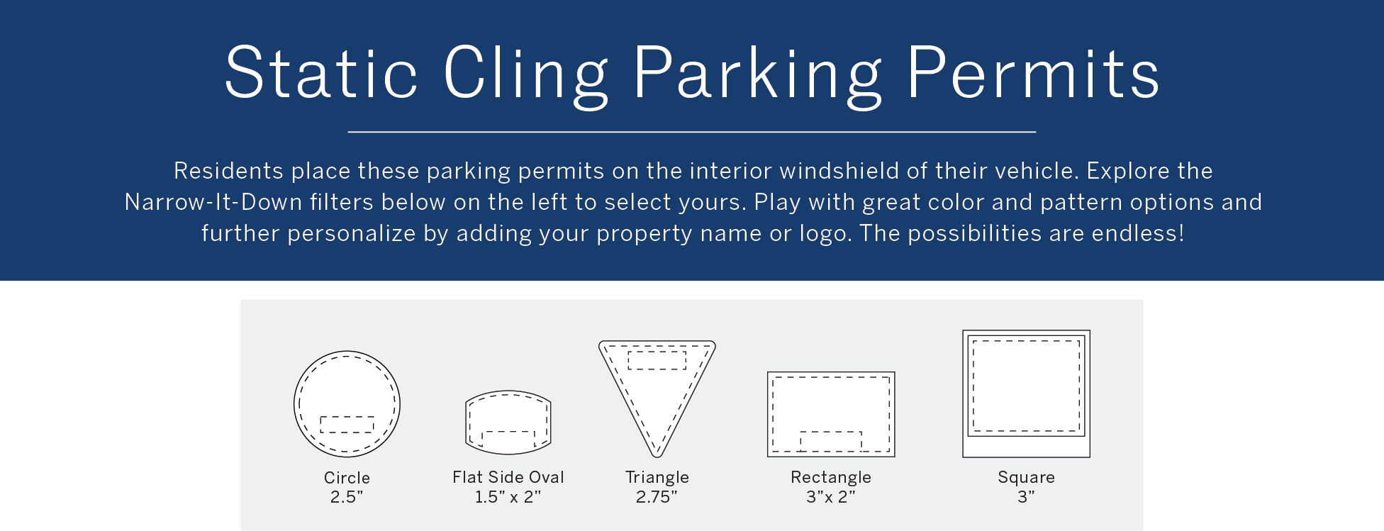 Static Cling Parking Permits