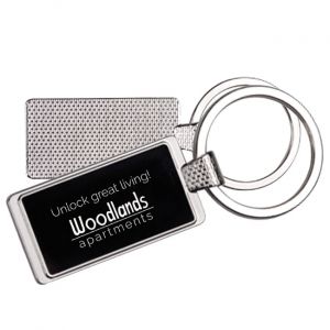 Textured Rectangle Key Chain