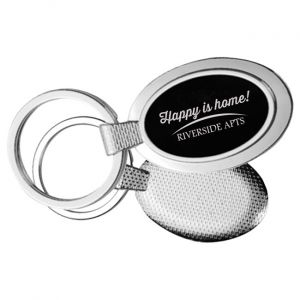 Textured Oval Key Chain