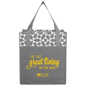 Geometric Laminated Grocery Tote