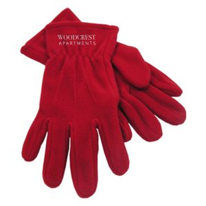 Polar Fleece Gloves with Embroidery