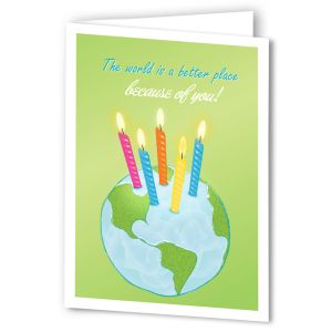 Birthday-World Card with Imprinting