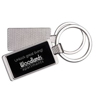Textured Rectangle Keychain