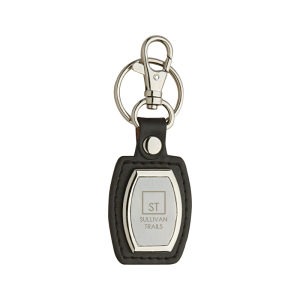 Leather & Brushed Metal Key Ring