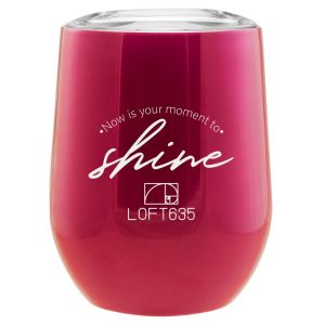 11 Oz. Stemless Wine Tumbler with Lid