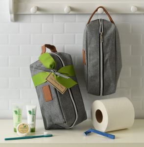 Heathered Toiletry Bag without Cup & Manicure Kit