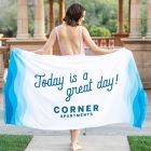 Wave Edge Velour Beach Towel